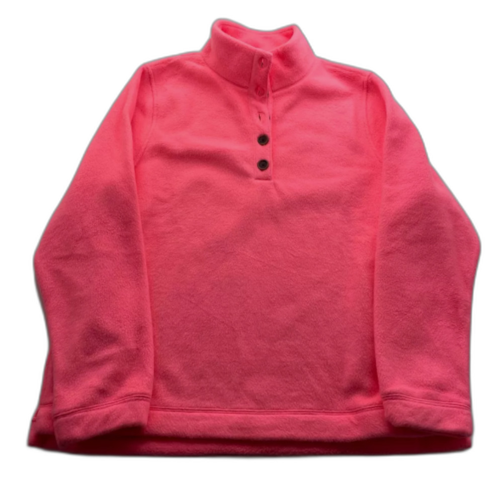 J Crew Women's Extra Large Hot Pink Sherpa Quarter Button-Front Tunic NWT